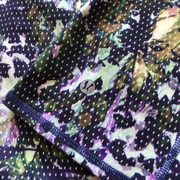 LULULEMON Dancing Warrior Floral Tank Top 6 Yoga Purple Green Workout Strappy - Picture 4 of 6